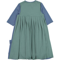 Ava and Lu Blue/Green Pocket Dress