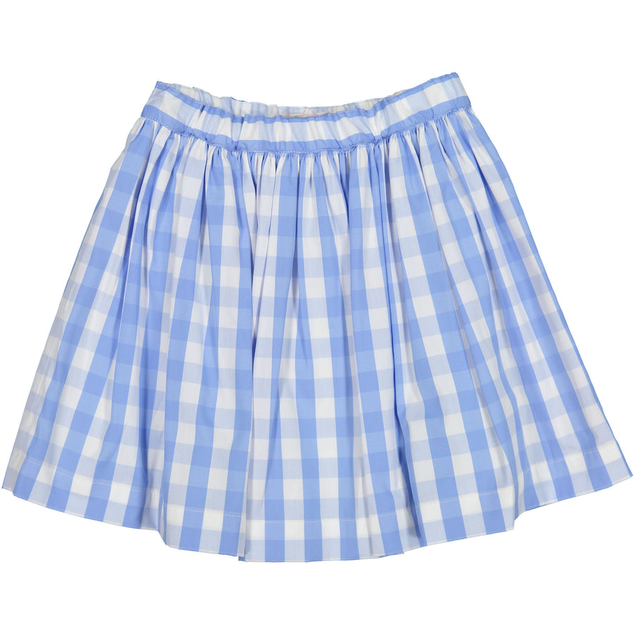 Bonpoint Blue Check Flair Skirt