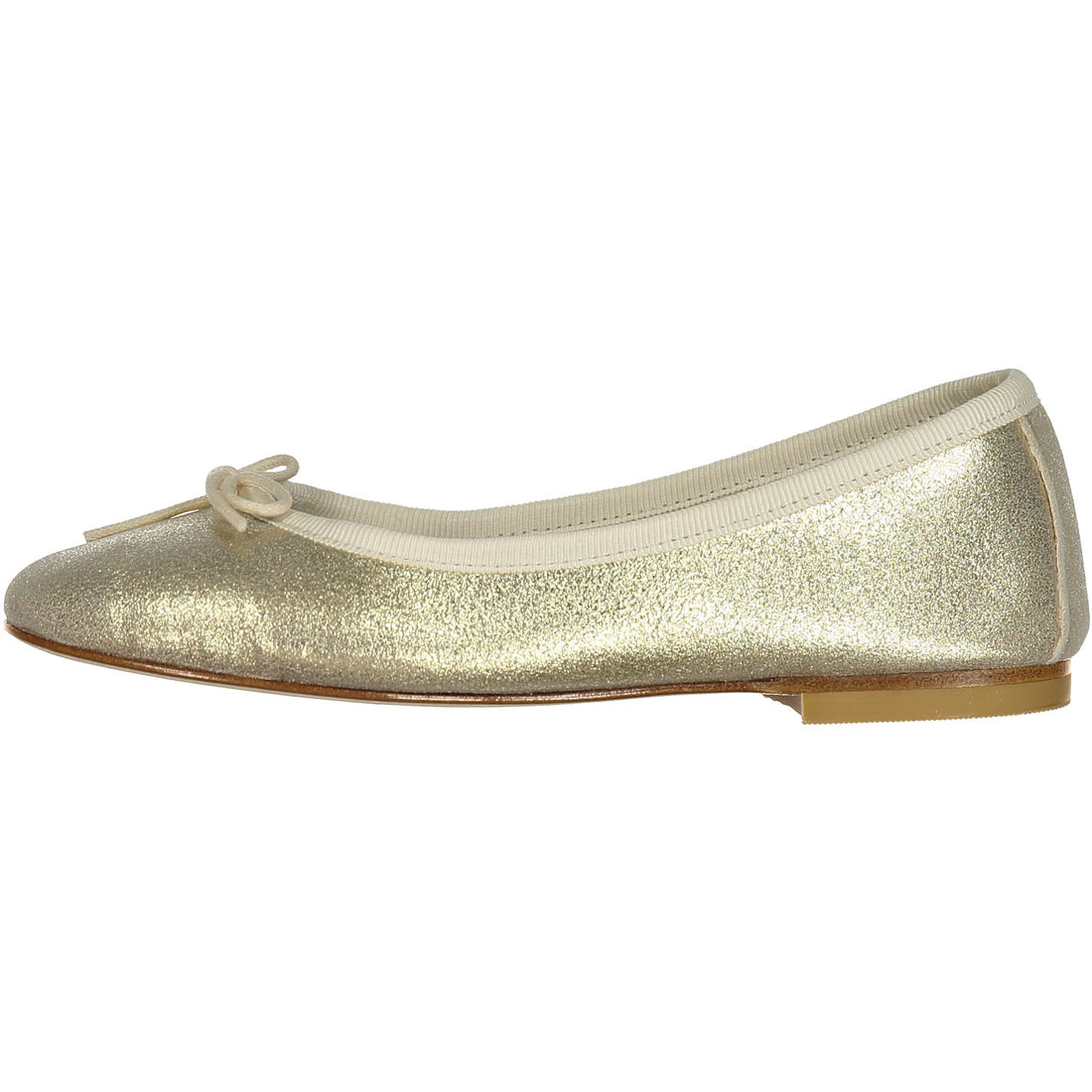 Bonpoint Gold Pebbled Ballet Flat