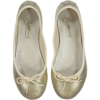 Bonpoint Gold Pebbled Ballet Flat