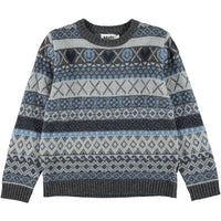 Molo Blue And Grey Barri Sweater