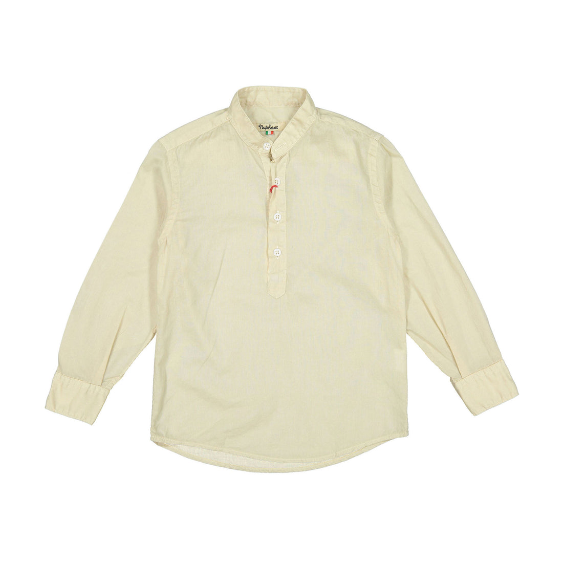 cream grandad collar shirt