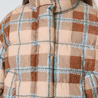 JNBY Beige Plaid Down Coat