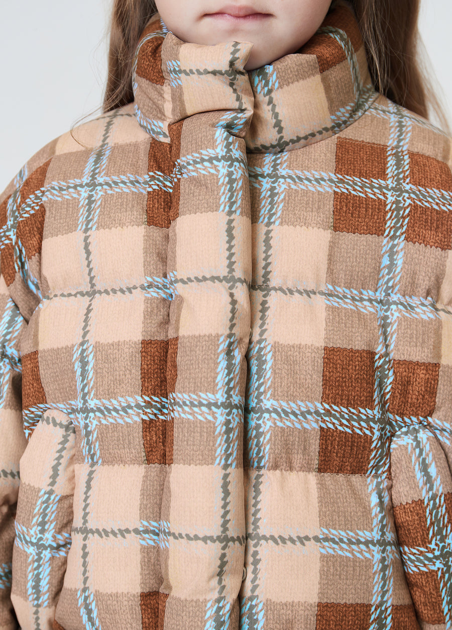 JNBY Beige Plaid Down Coat