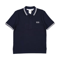 Hugo Boss Navy Embroidered Logo On Chest Polo