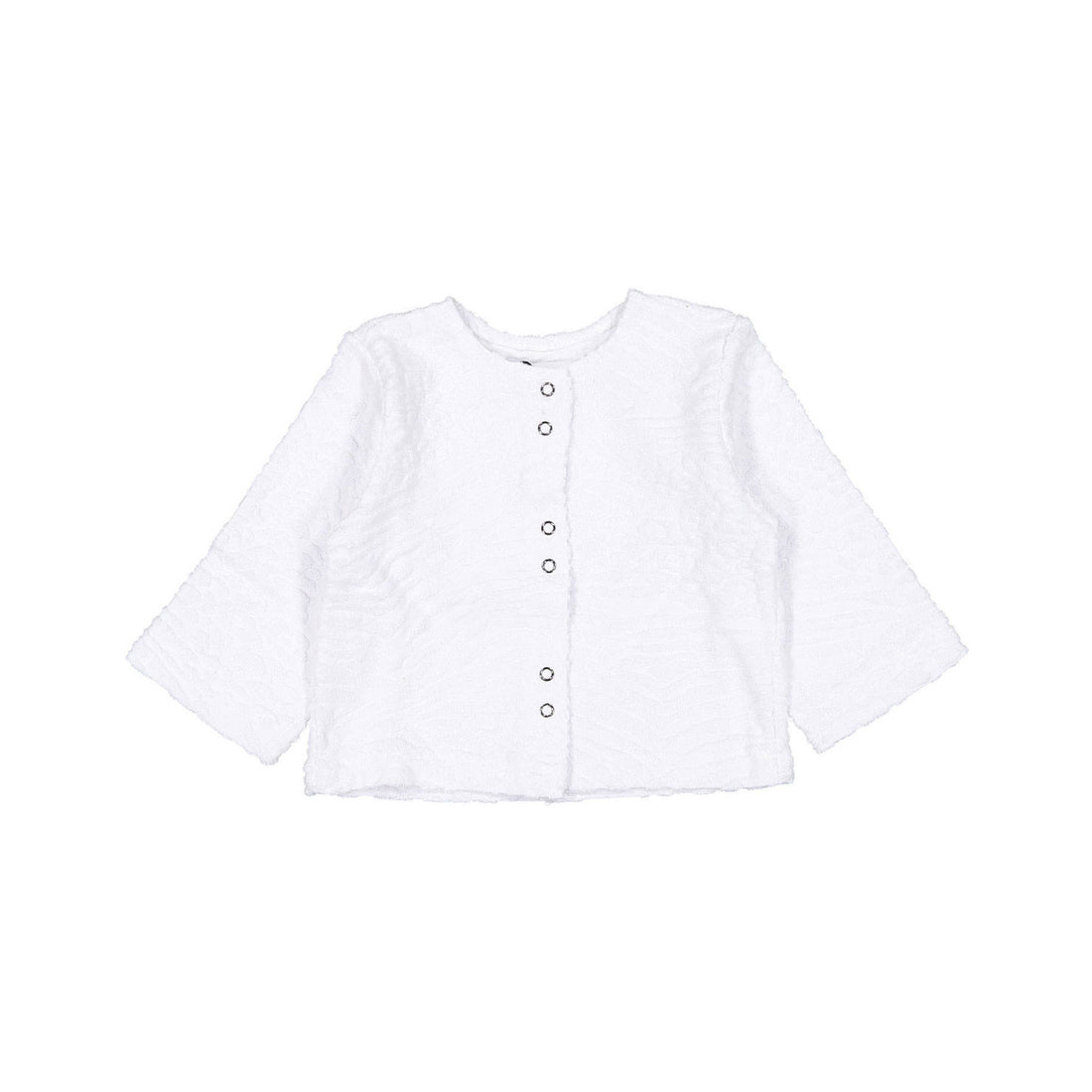 Pequeno TOCON White Baby Cardigan Jackard