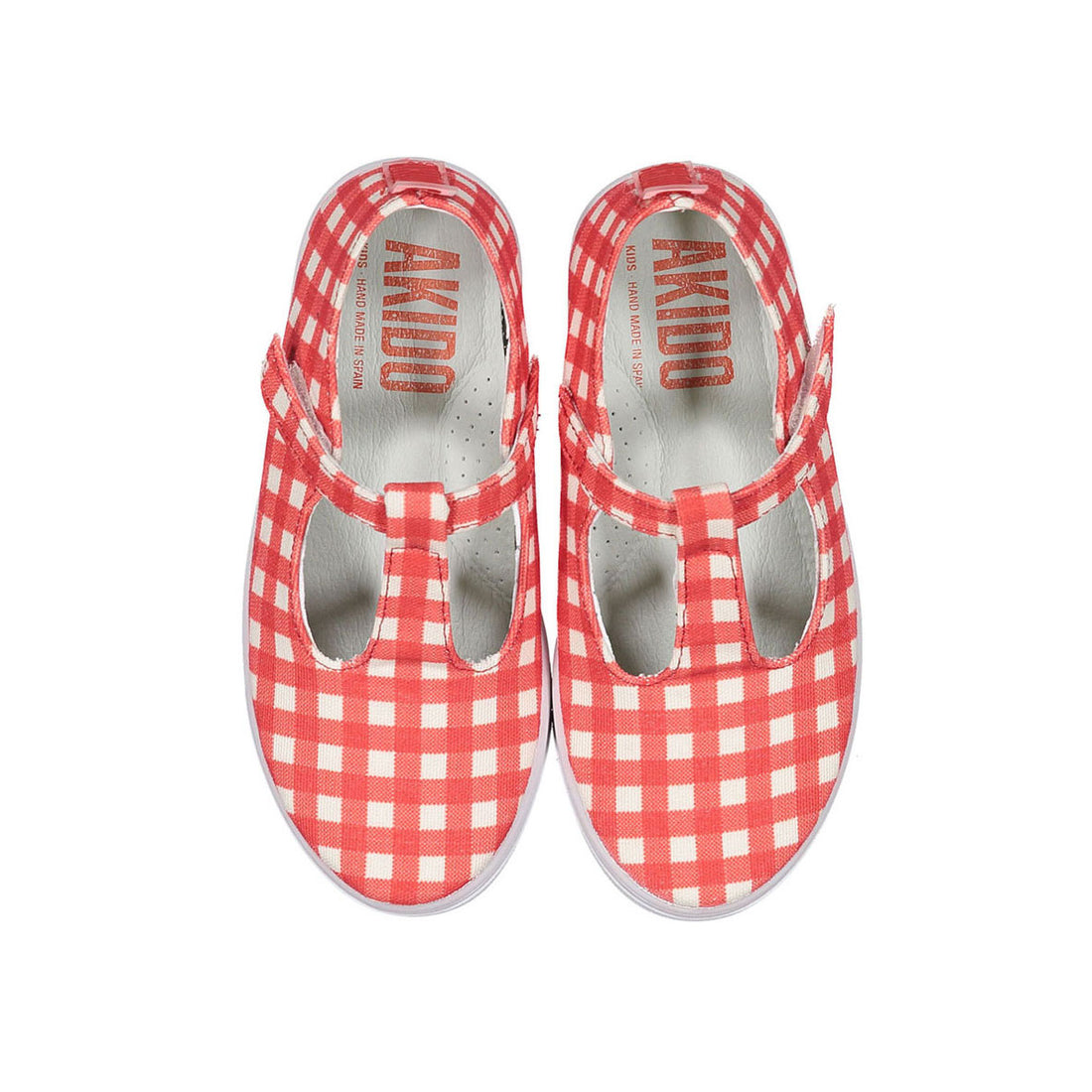 AKIDO Red Gingham Caleb T-straps