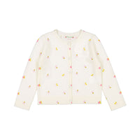 Bonpoint Milk Floral Knit Cardigan