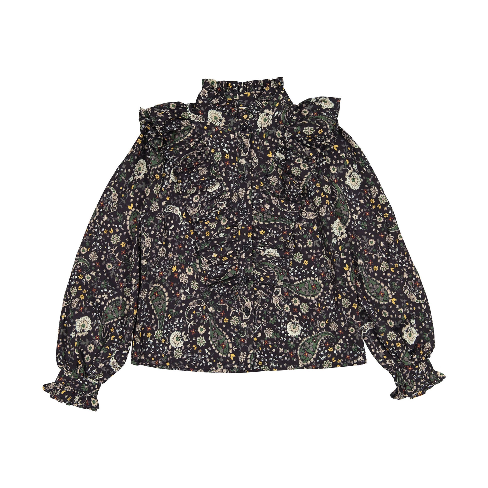 Ava and Lu Black Paisley Blouse – Ladida