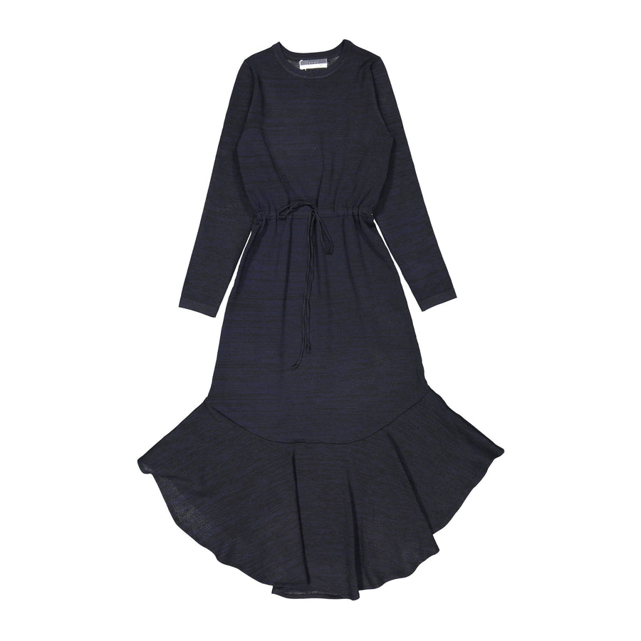 ROWE Black Navy Heathered Dress