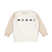 Marni Milky White Knit Logo Sweater