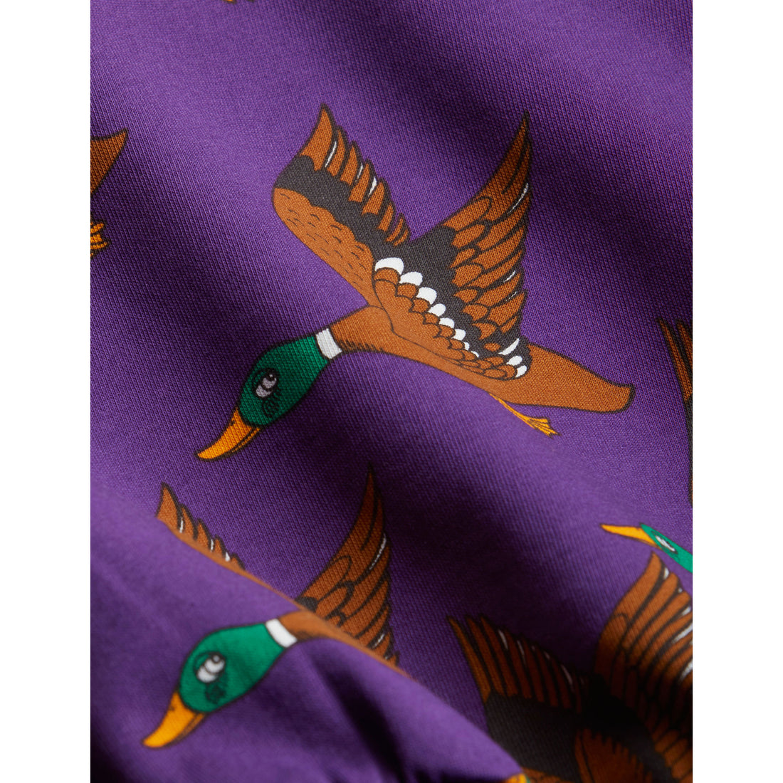 Mini Rodini Purple Ducks Aop Zip Hoodie