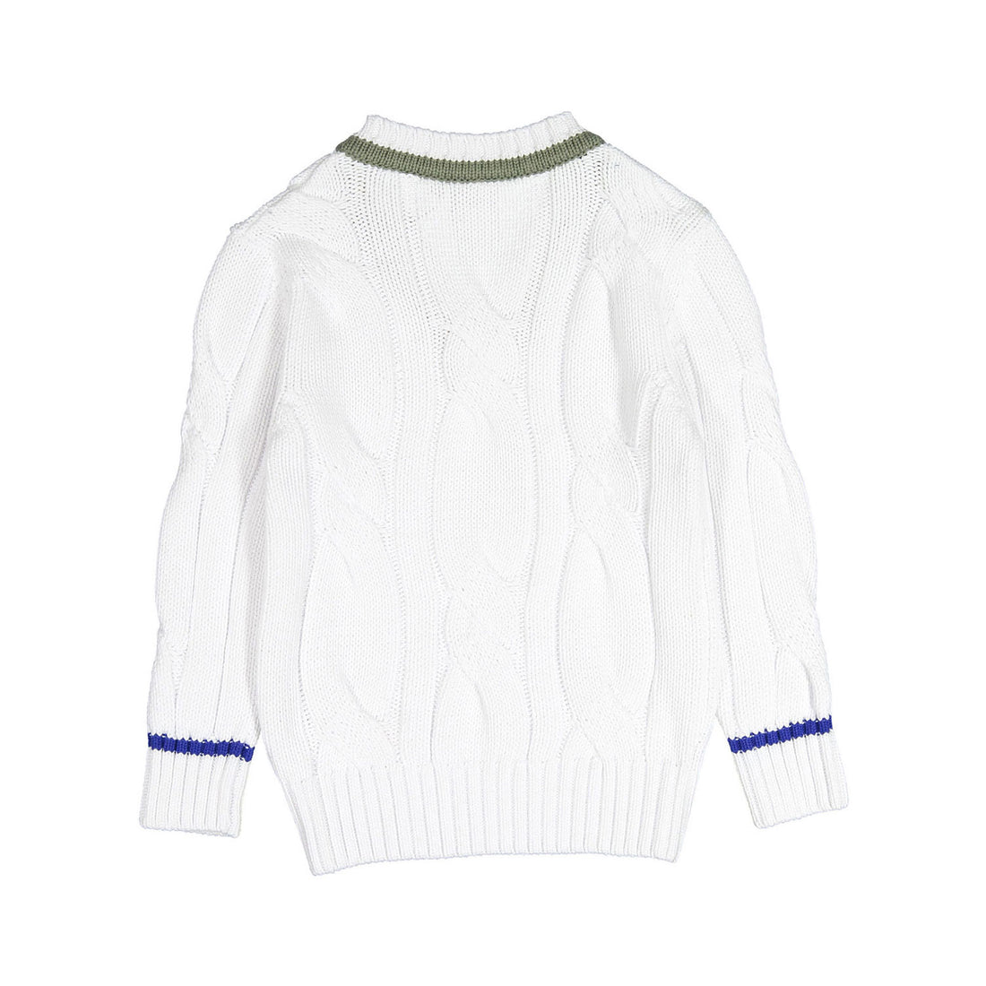 Hugo Boss White V Neck Pullover