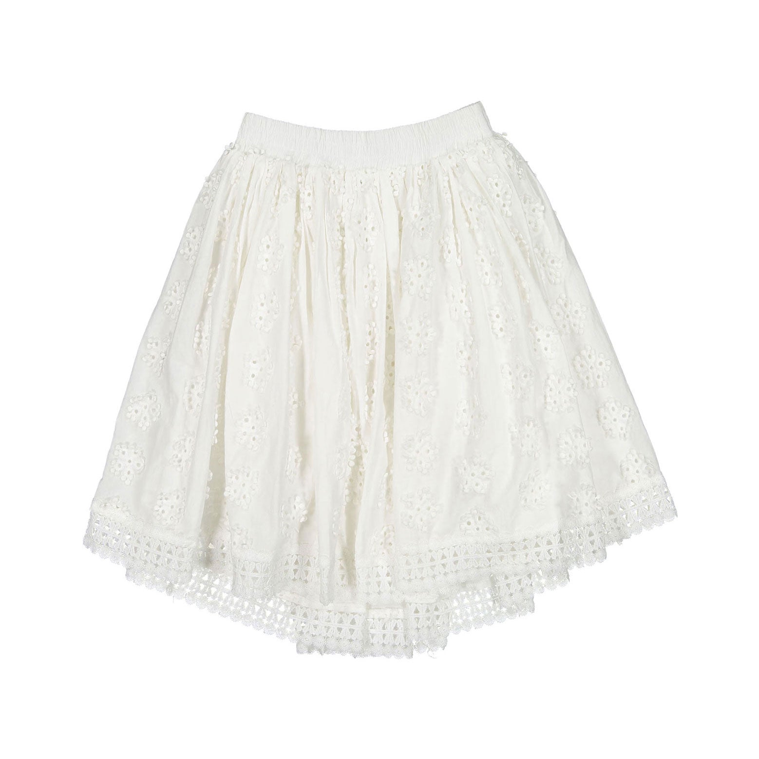 Petite Amalie White Daisy Embroidered Skirt – Ladida