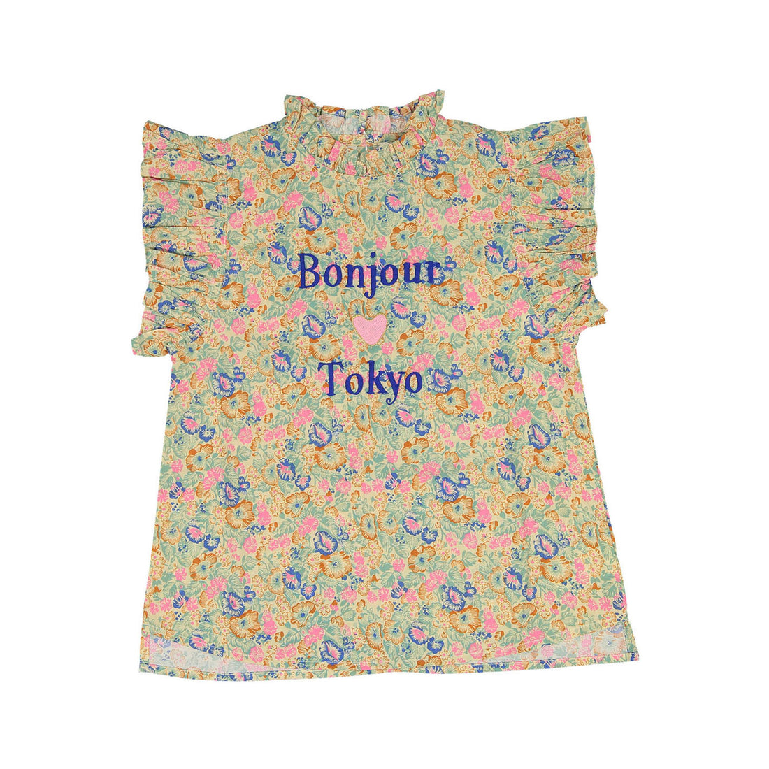 Bonjour Diary Blue Garden Flounce Top