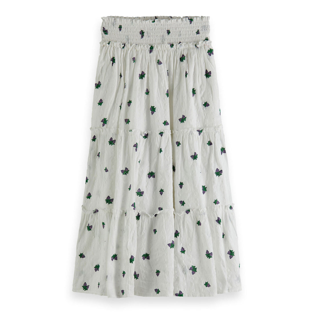 Scotch Shrunk  Mini Grape All Over Printed Grape Maxi Skirt