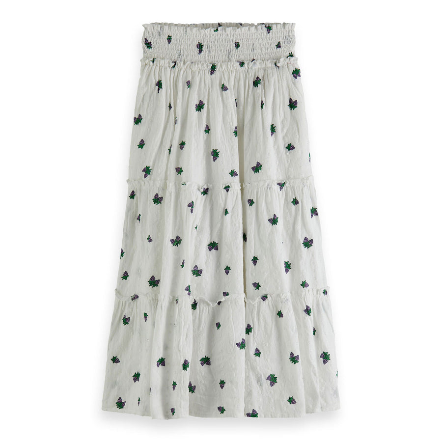 Scotch Shrunk  Mini Grape All Over Printed Grape Maxi Skirt