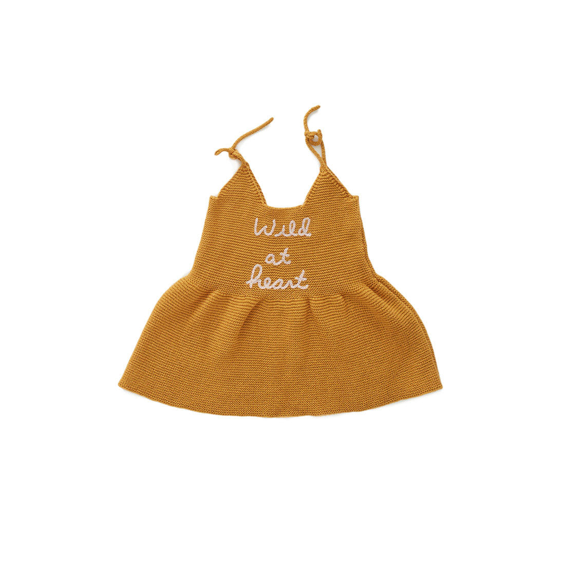 Oeuf Ochre Tie Strap Dress