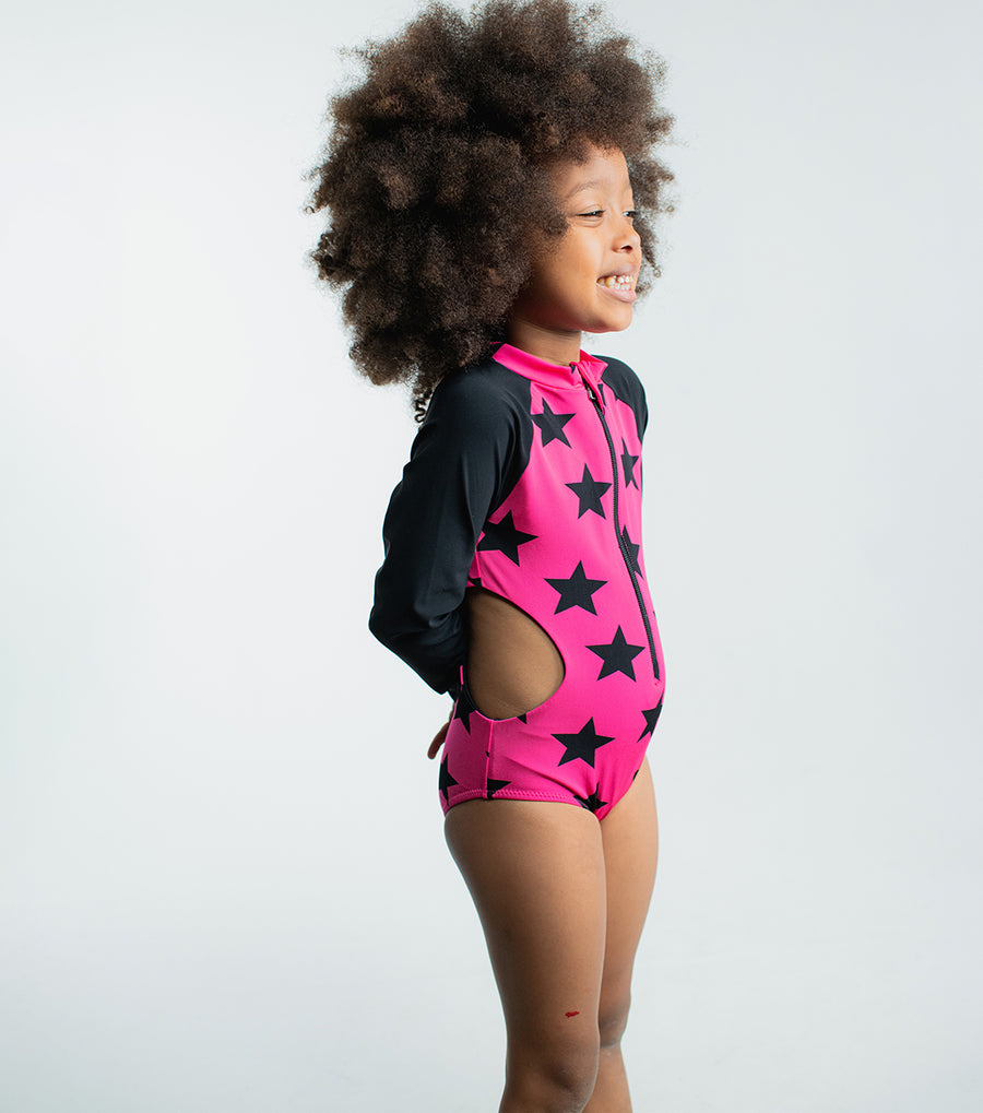 NUNUNU Hot Pink Star Cut Out Swimsuit