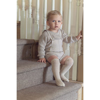 Coco Blanc Oatmeal Wool Overalls