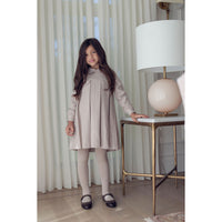 Coco Blanc Oatmeal Box Pleat Dress