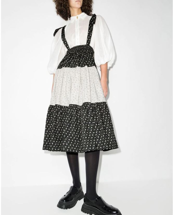 Batsheva Black Speckled Floral Amy Women's Skirt/Dress