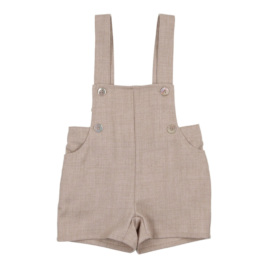 Coco Blanc Oatmeal Wool Overalls