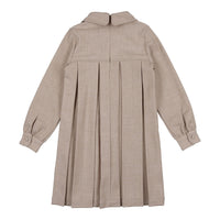 Coco Blanc Oatmeal Box Pleat Dress