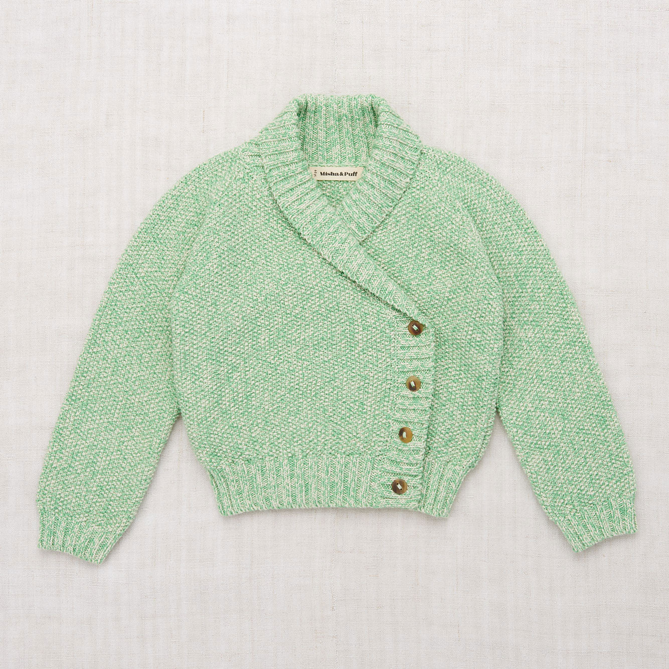 Misha and Puff Peapod Cottonseed Saltwater Cardigan