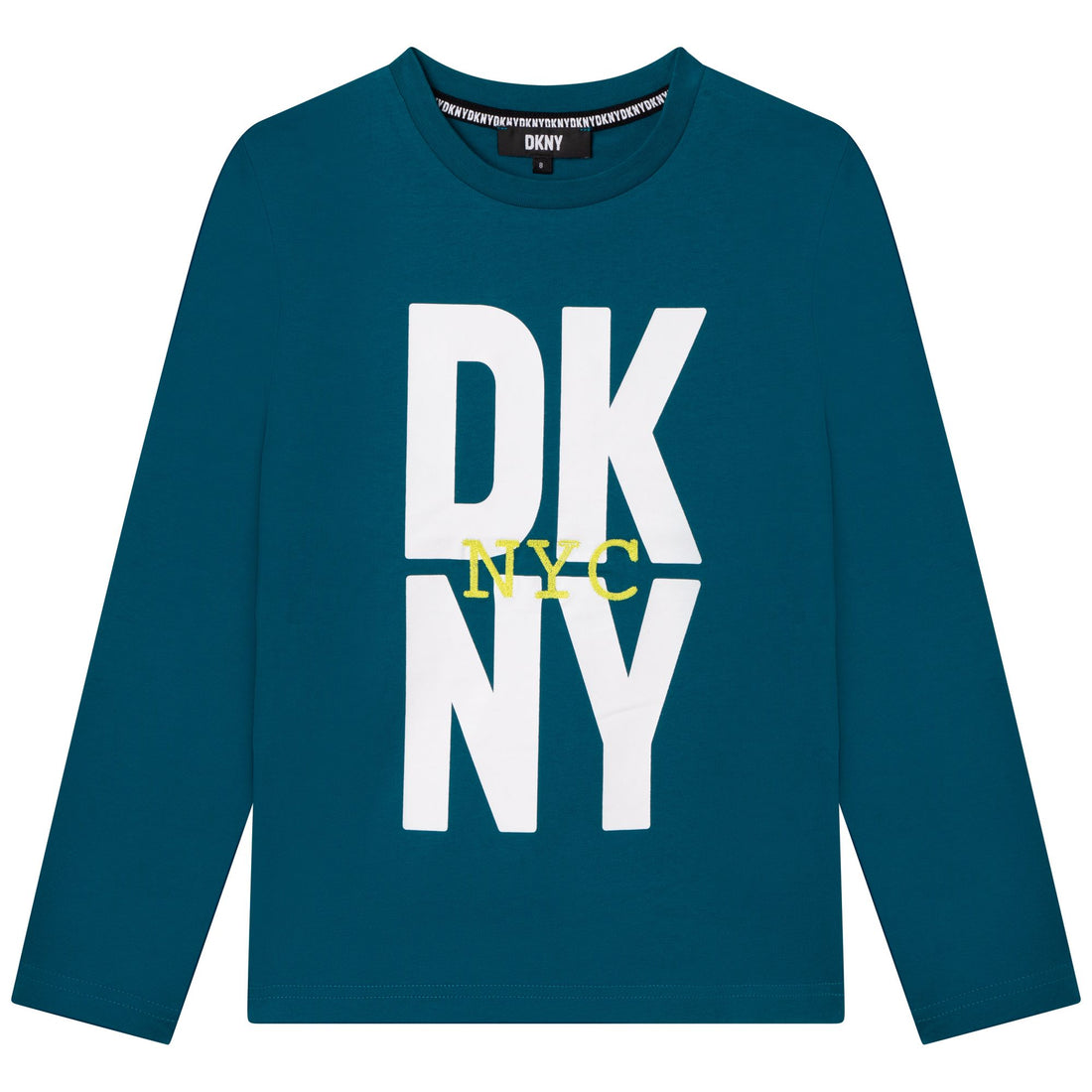 DKNY Teal Blue  Long Sleeves Logo Tee