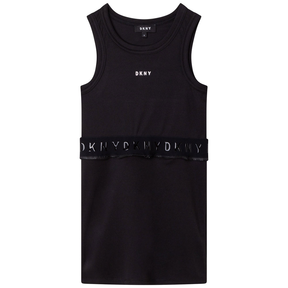 DKNY Black Printed Bottom Reversible Tank Dress