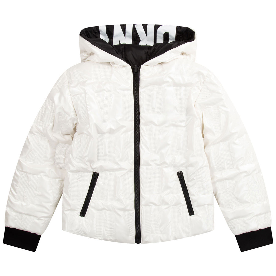 White dkny puffer jacket sales