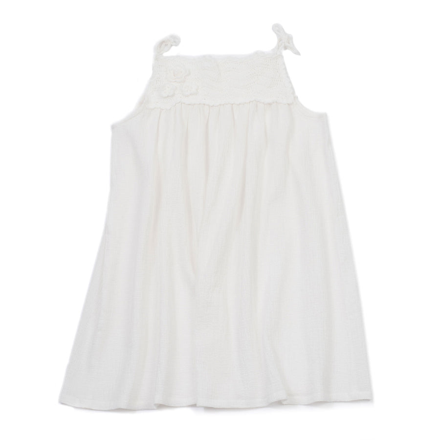 Bonton White Crochet Sundress