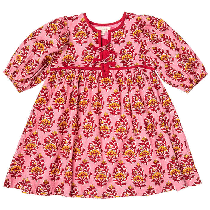 Pink Chicken Jade Dress - Pink Posey Block Print