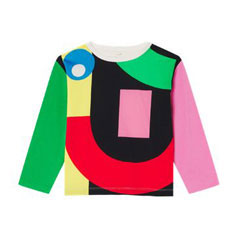 Stella McCartney T-Shirt With Smile Color Block Print