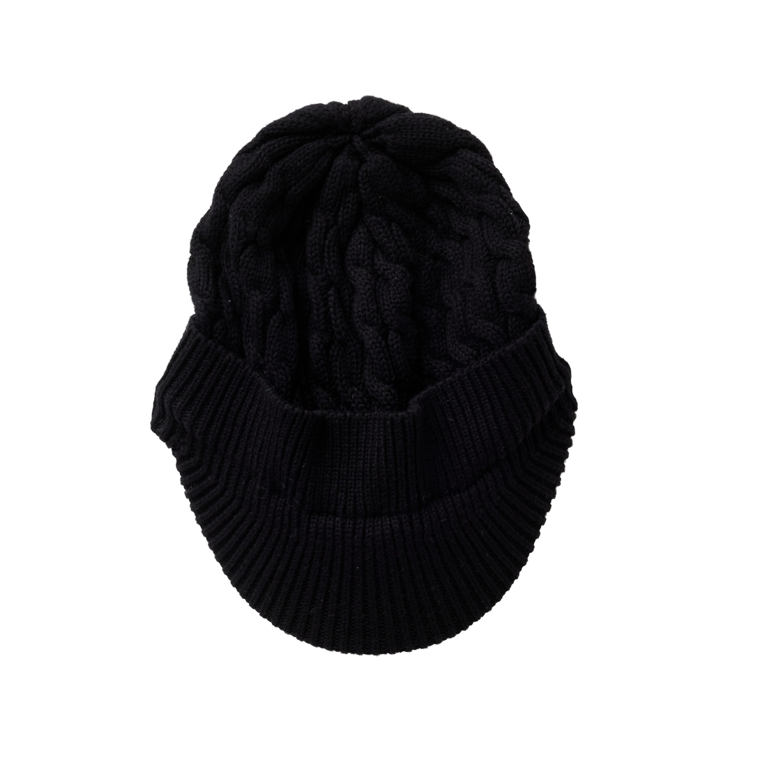 Hey Kid Black Knit Visor Hat