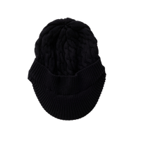 Hey Kid Black Knit Visor Hat