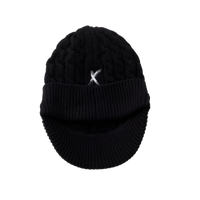 Hey Kid Black Knit Visor Hat