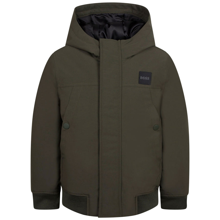 Hugo Boss Forest Green Hooded Parka