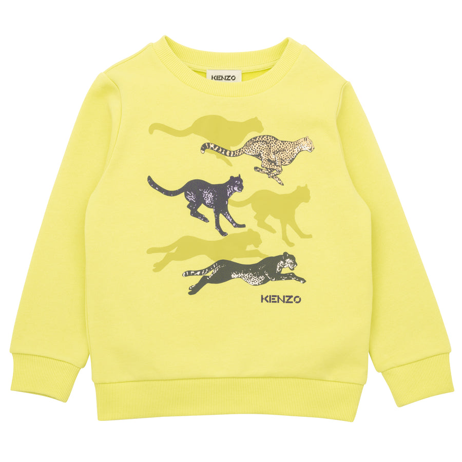 Kenzo Yellow Running Animals Sweatshirt