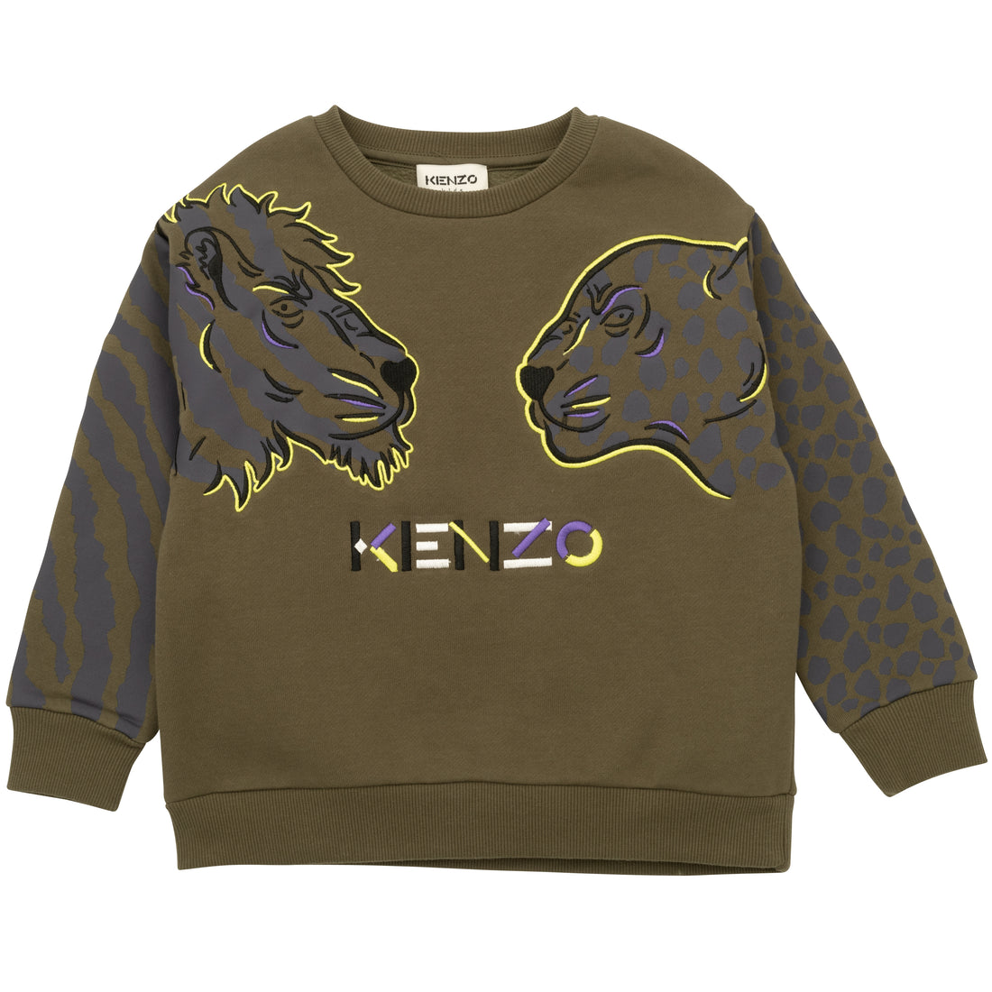 Kenzo Khaki Facing Tigers Sweatshirt