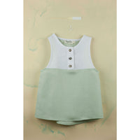 Popelin Green Sleeveless Shirt