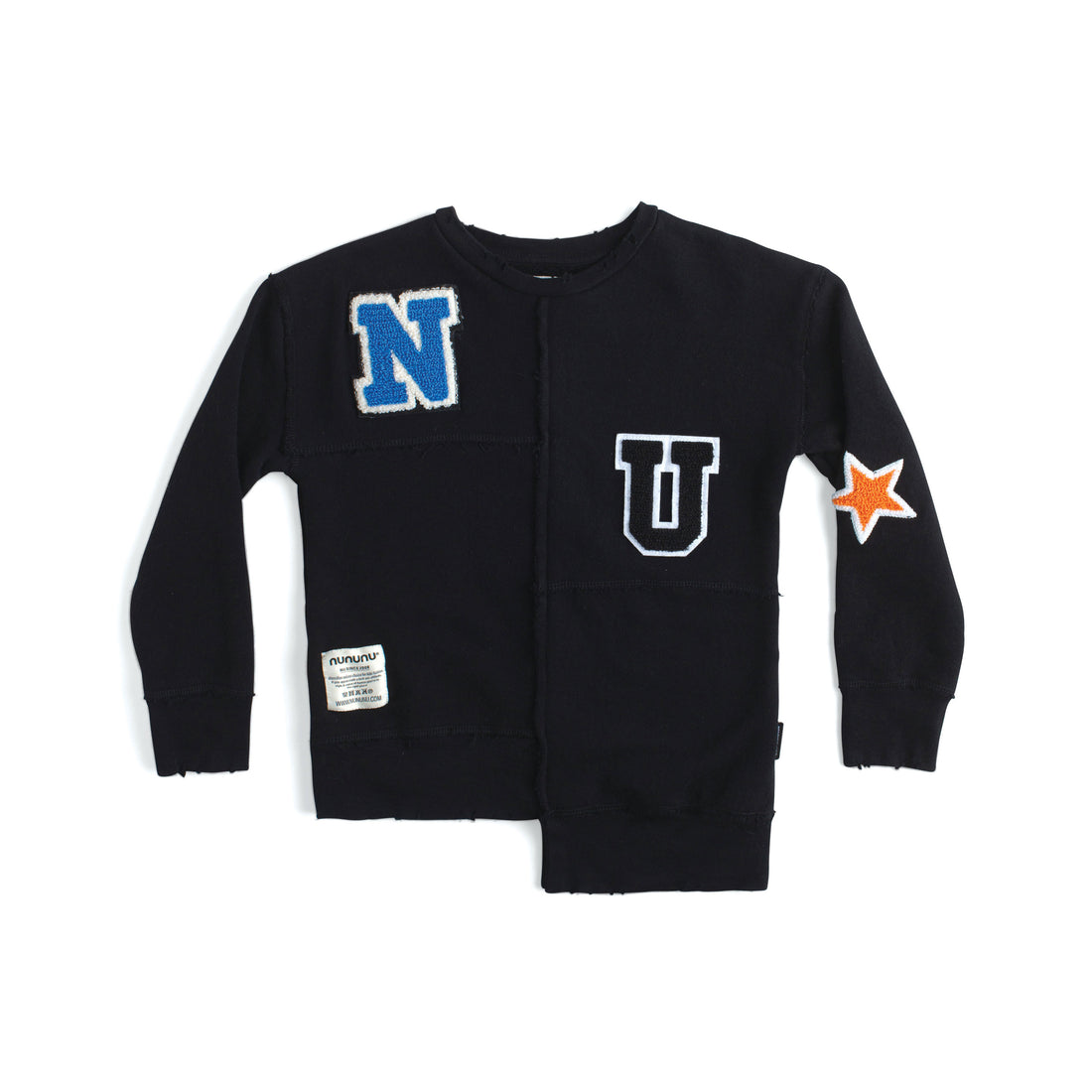 NUNUNU Black Unbalanced Nu Sweatshirt