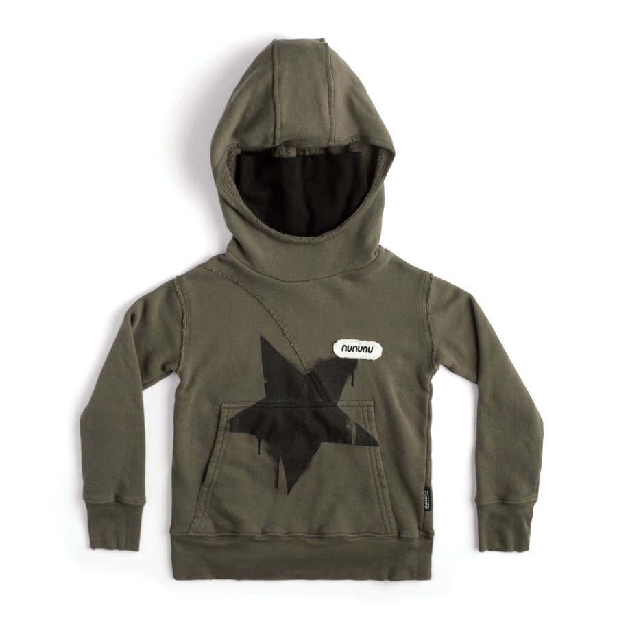 NUNUNU Olive Falling Star Ninja Hoodie