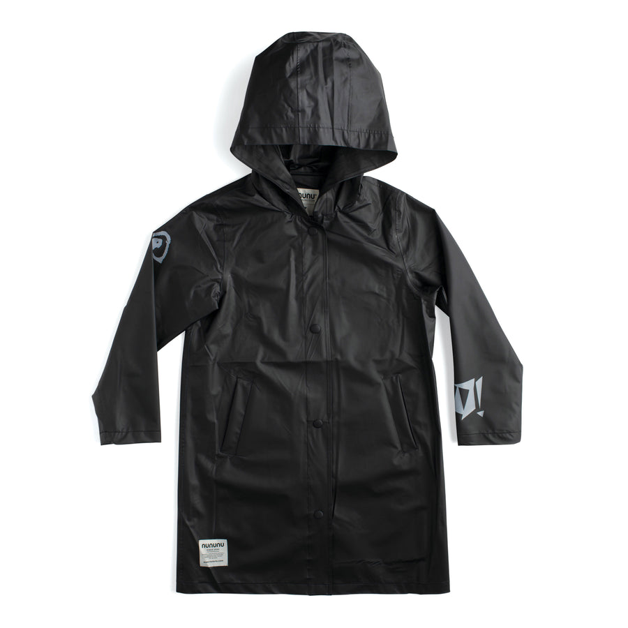 NUNUNU Black Mega Rain Coat