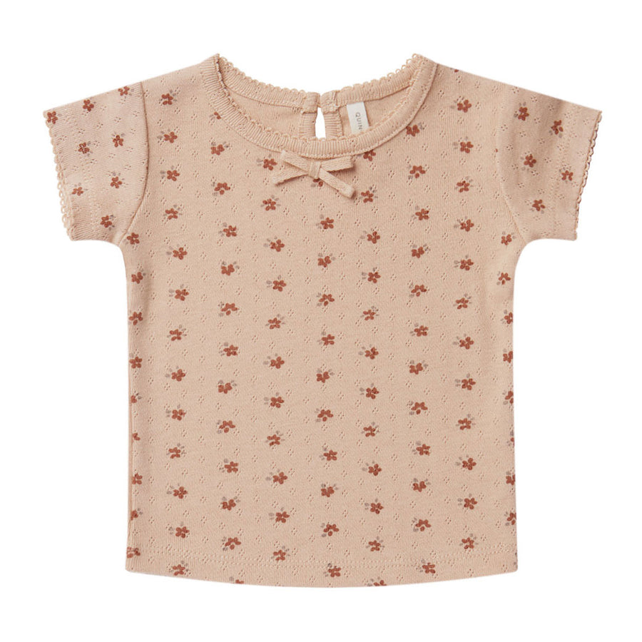 Quincy Mae Pointelle Tee | Blush