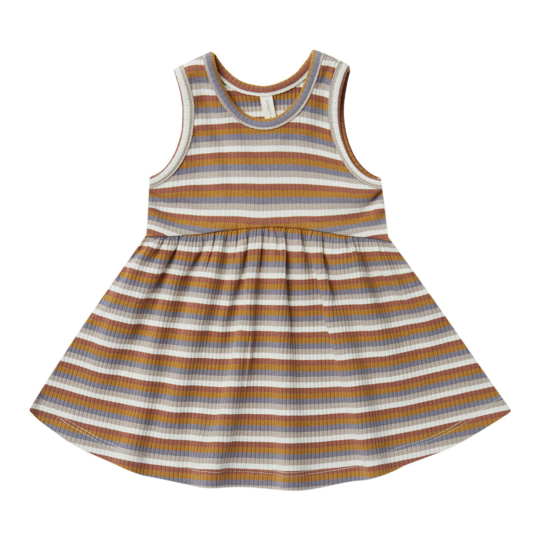 Quincy Mae Ribbed Tank Dress | Multi-Stripe