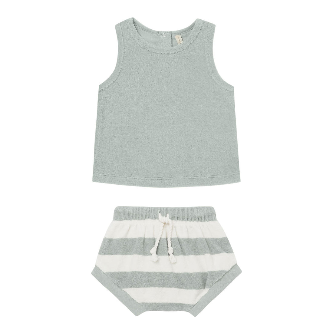 Quincy Mae Terry Tank + Short Set | Sky-Stripe