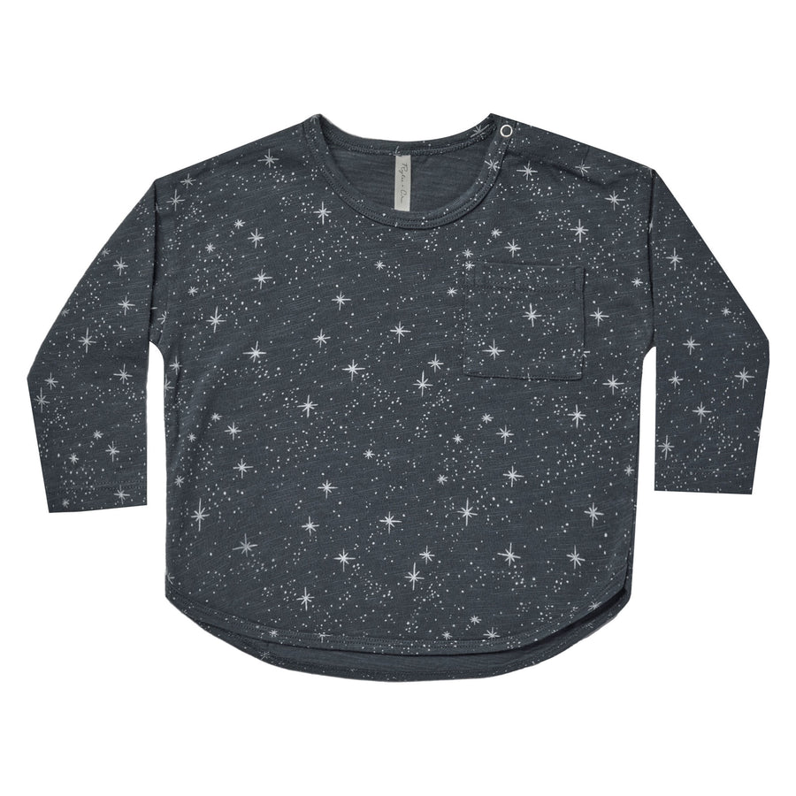 Rylee and Cru Long Sleeve Pocket Tee || Night Sky