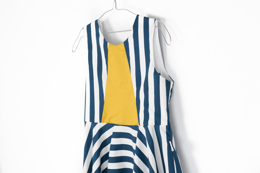 Motoreta Blue/White Stripes Vega Dress